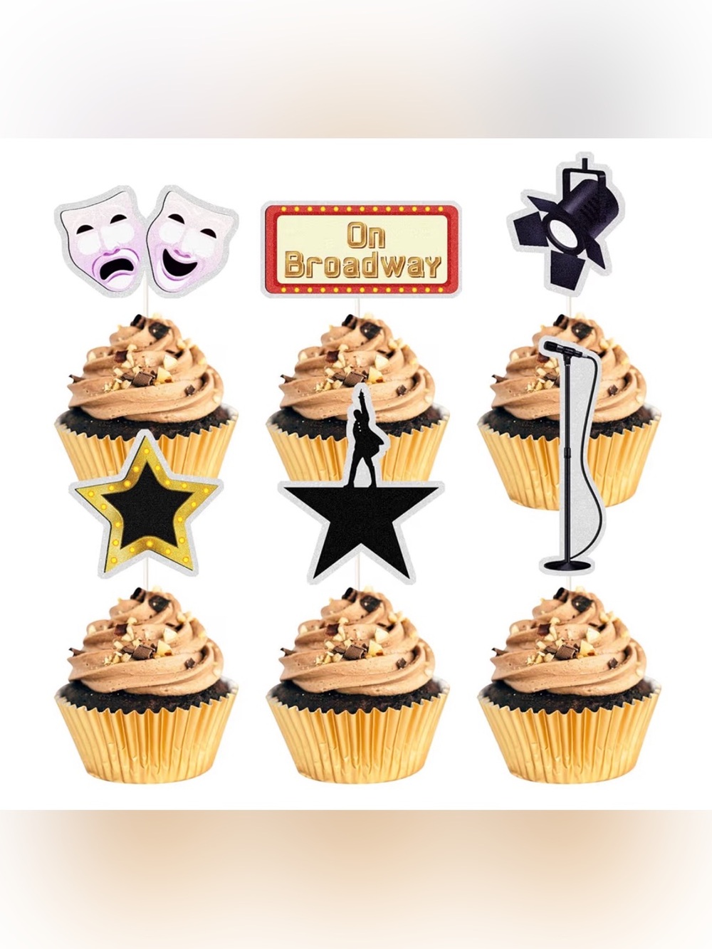 On Broadway Cupcake Toppers